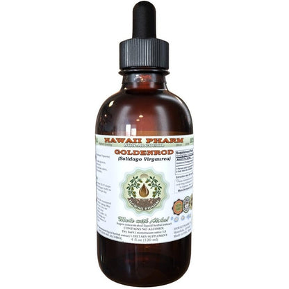 Hawaii Pharm Goldenrod Alcohol-Free Liquid Extract front view showing organic supplement label.