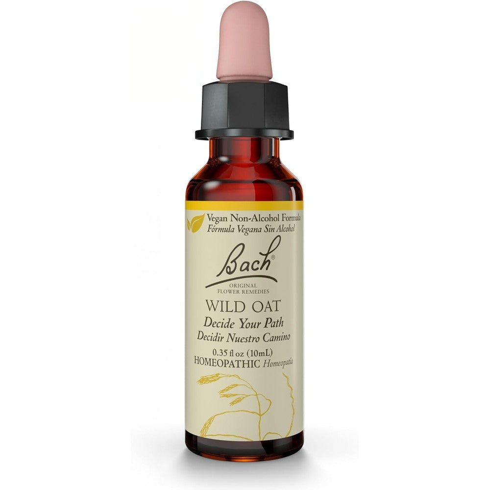 Bach Original Flower Remedies Wild Oat 10ml bottle front view for emotional balance
