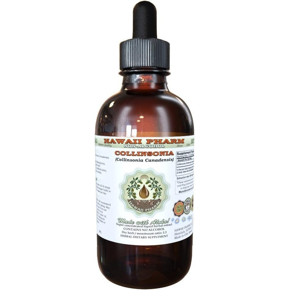 Hawaii Pharm Collinsonia Alcohol-Free Liquid Extract front view for vascular support