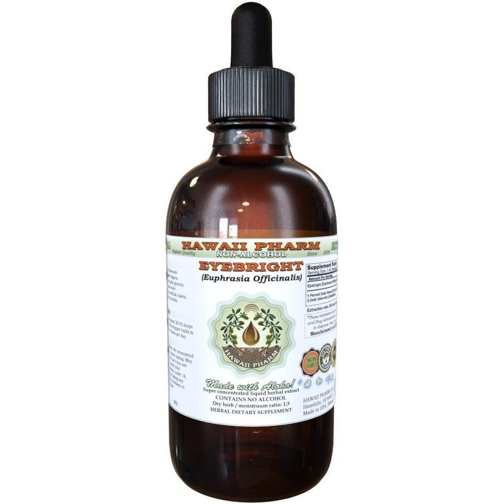 Hawaii Pharm Eyebright Alcohol-Free Liquid Extract front view for eye health support.