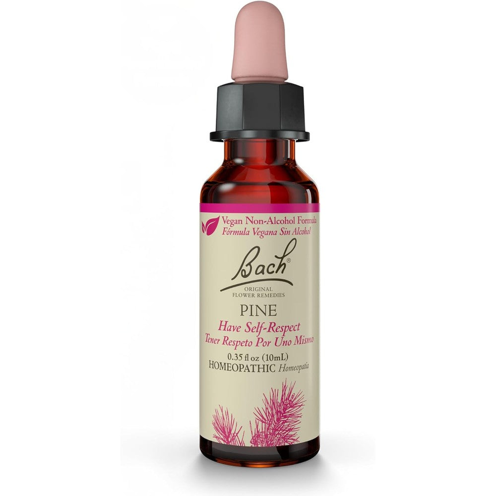 Bach Original Flower Remedies Pine Non-Alcohol bottle front view for self-respect
