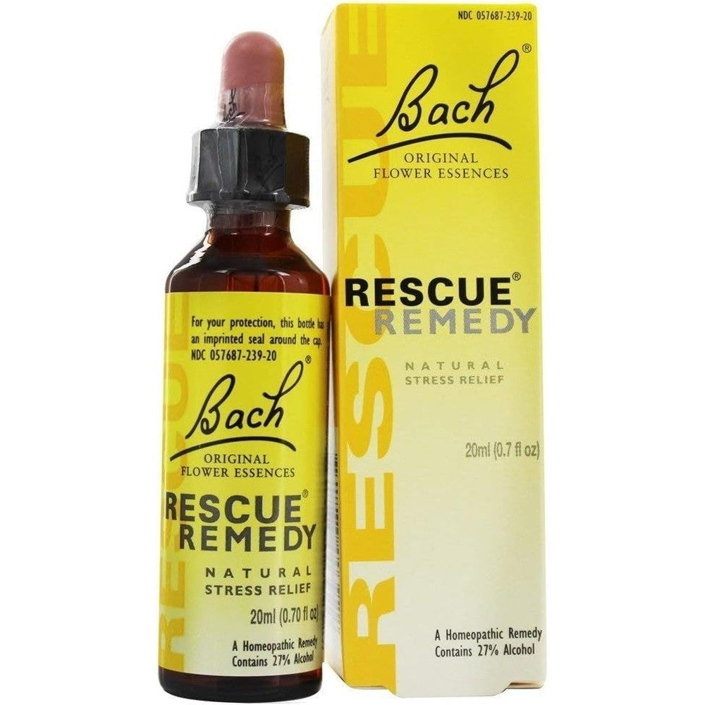 Bach Rescue Remedy Natural Stress Relief Drops front view homeopathic anxiety relief