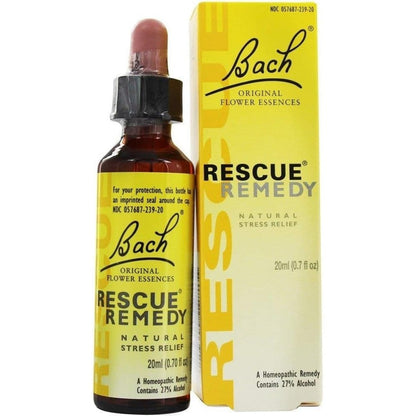Bach Rescue Remedy Natural Stress Relief Drops front view homeopathic anxiety relief