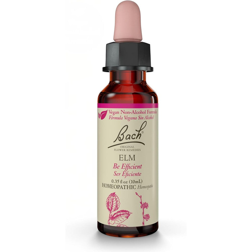 Bach Original Flower Remedies Elm 10ml front view bottle for emotional balance.