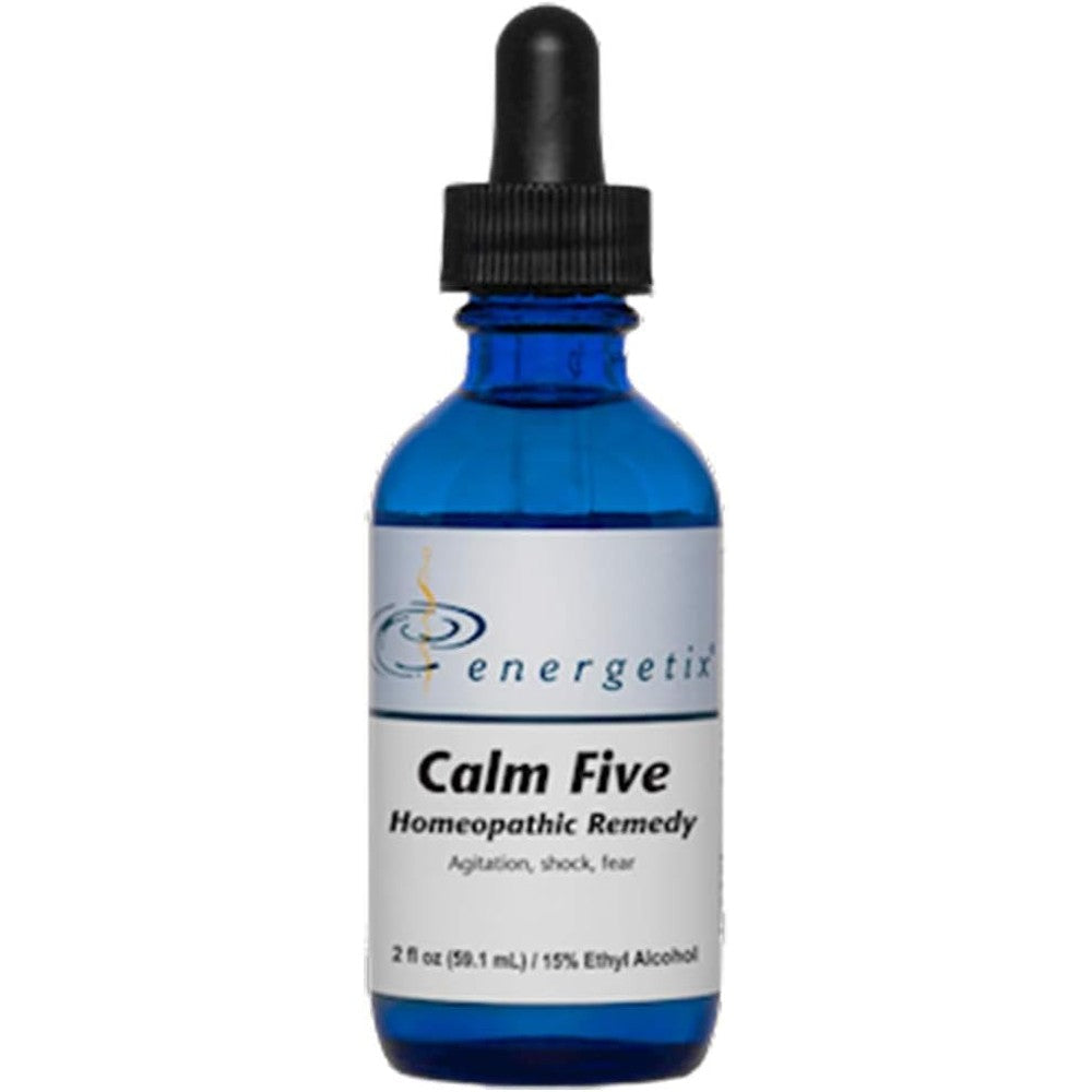 Energetix Calm Five 59.1ml front view bottle for homeopathic stress relief