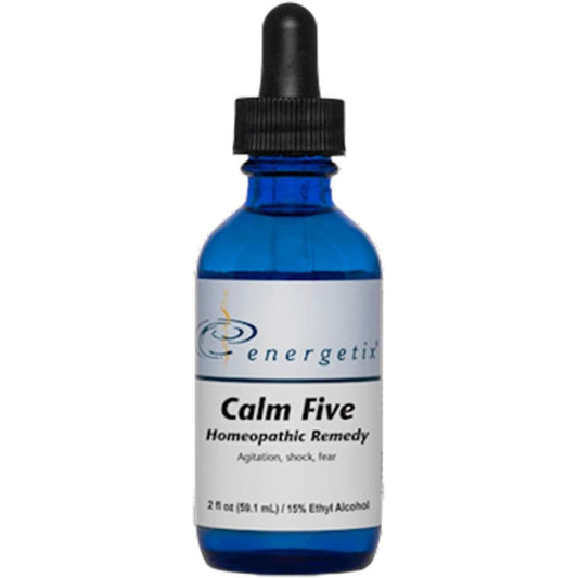 Energetix Calm Five 59.1ml front view bottle for homeopathic stress relief