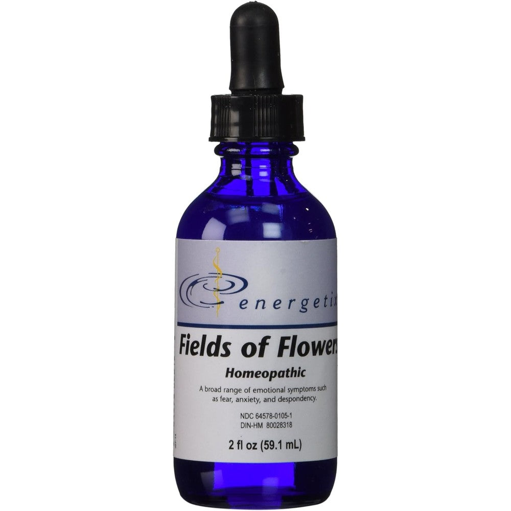 Energetix Fields of Flowers homeopathic remedy front view for anxiety relief.