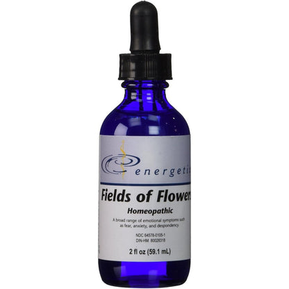 Energetix Fields of Flowers homeopathic remedy front view for anxiety relief.