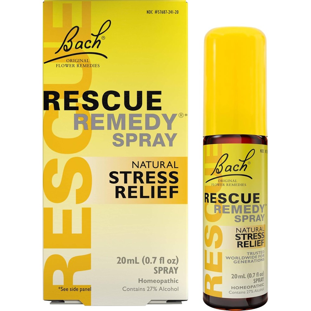 Bach Rescue Remedy Spray 20mL front view for natural stress relief
