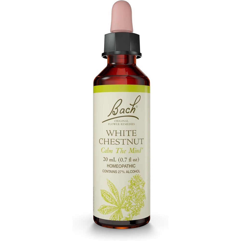 Bach Original Flower Remedies White Chestnut 20ml bottle front view for mental calm