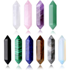 YATOJUZI 10 Pieces Healing Crystals Stones Set front view showing assorted gemstone wands.