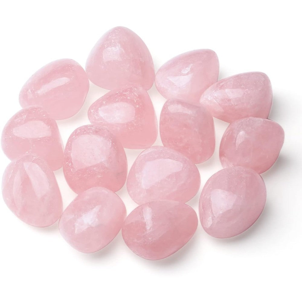 MAIBAOTA Rose Quartz Crystals bulk polished tumbled stones front view