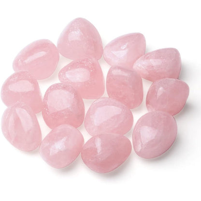 MAIBAOTA Rose Quartz Crystals bulk polished tumbled stones front view
