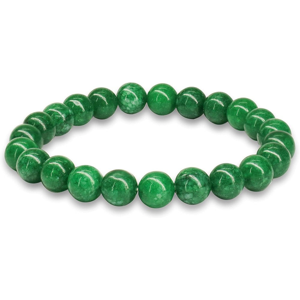 Omiyage Green Jade Bracelet front view showing natural gemstone beads.