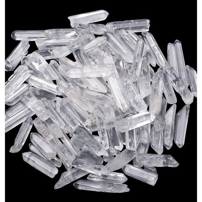 DUQGUHO Clear Quartz Crystals Points Bulk front view raw healing stones