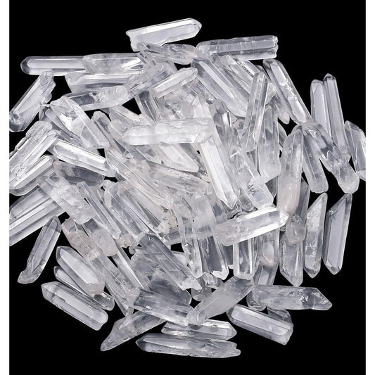 DUQGUHO Clear Quartz Crystals Points Bulk front view raw healing stones