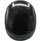 Amazing Gemstone Black Tourmaline Palm Stone front view authentic healing crystal