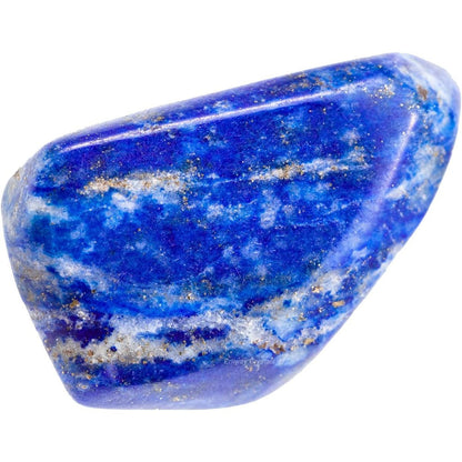 Erliway Lapis Lazuli healing crystal stones front view showing deep blue tones with gold pyrite inclusions