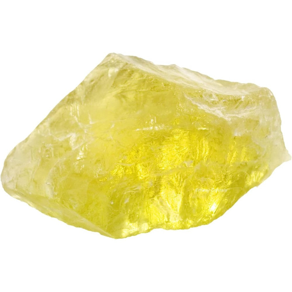 Erliway Citrine Raw Crystals front view showcasing natural rough texture and large size for crystal healing.