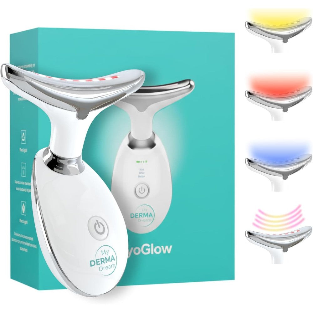 My Derma Dream MyoGlow LED skin tightening tool front view for at-home face lifting