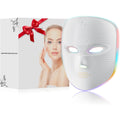 ONLUKY 7 Color LED Face Mask front view showing the flexible white silicone design for red light therapy.