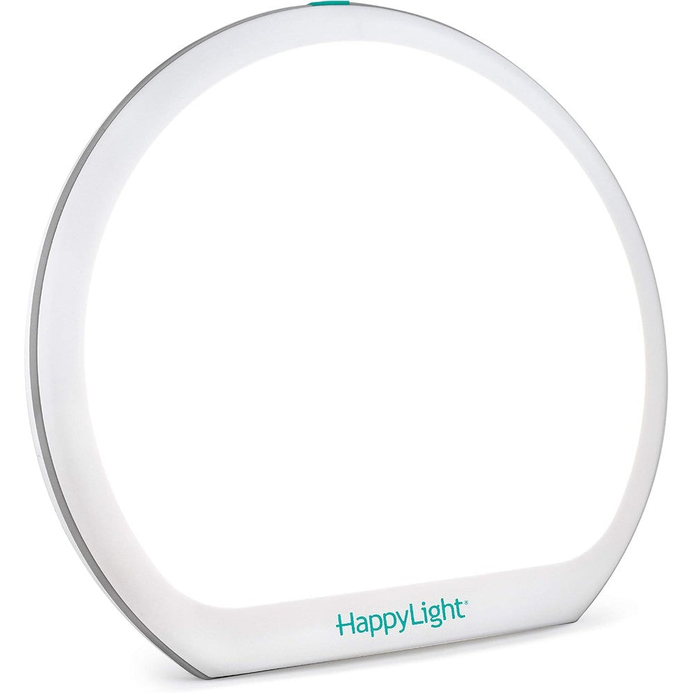 Verilux HappyLight Alba round UV-free LED therapy lamp front view