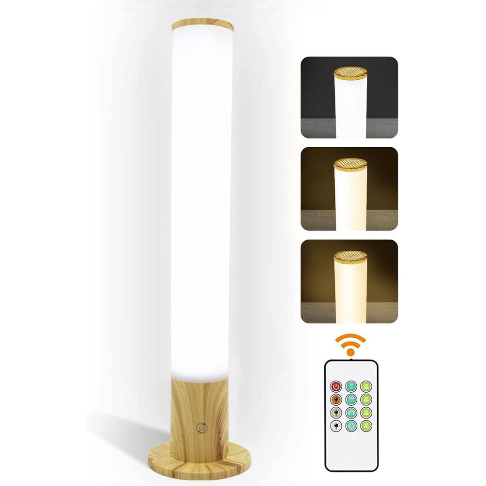 VUSIHOO light therapy lamp front view showcasing the sleek 16-inch full spectrum vertical LED panel on a desk