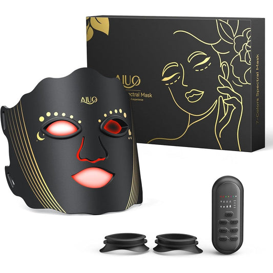 AIUO Red Light Therapy LED Face Mask front view for at-home anti-aging skincare.