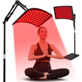 Viconor red light therapy lamp front view with stand