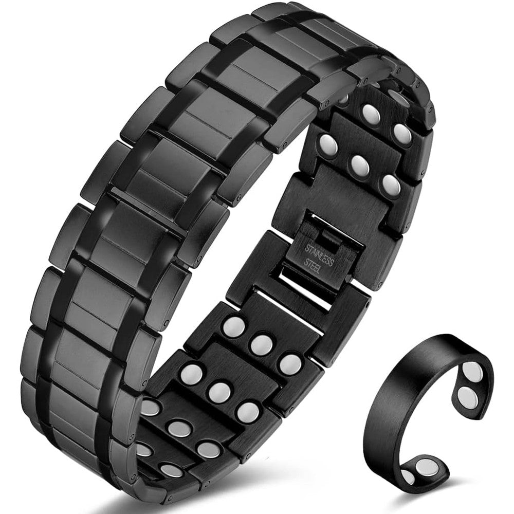 Cigmag 3X Magnetic Bracelet for Men front view titanium therapy jewelry