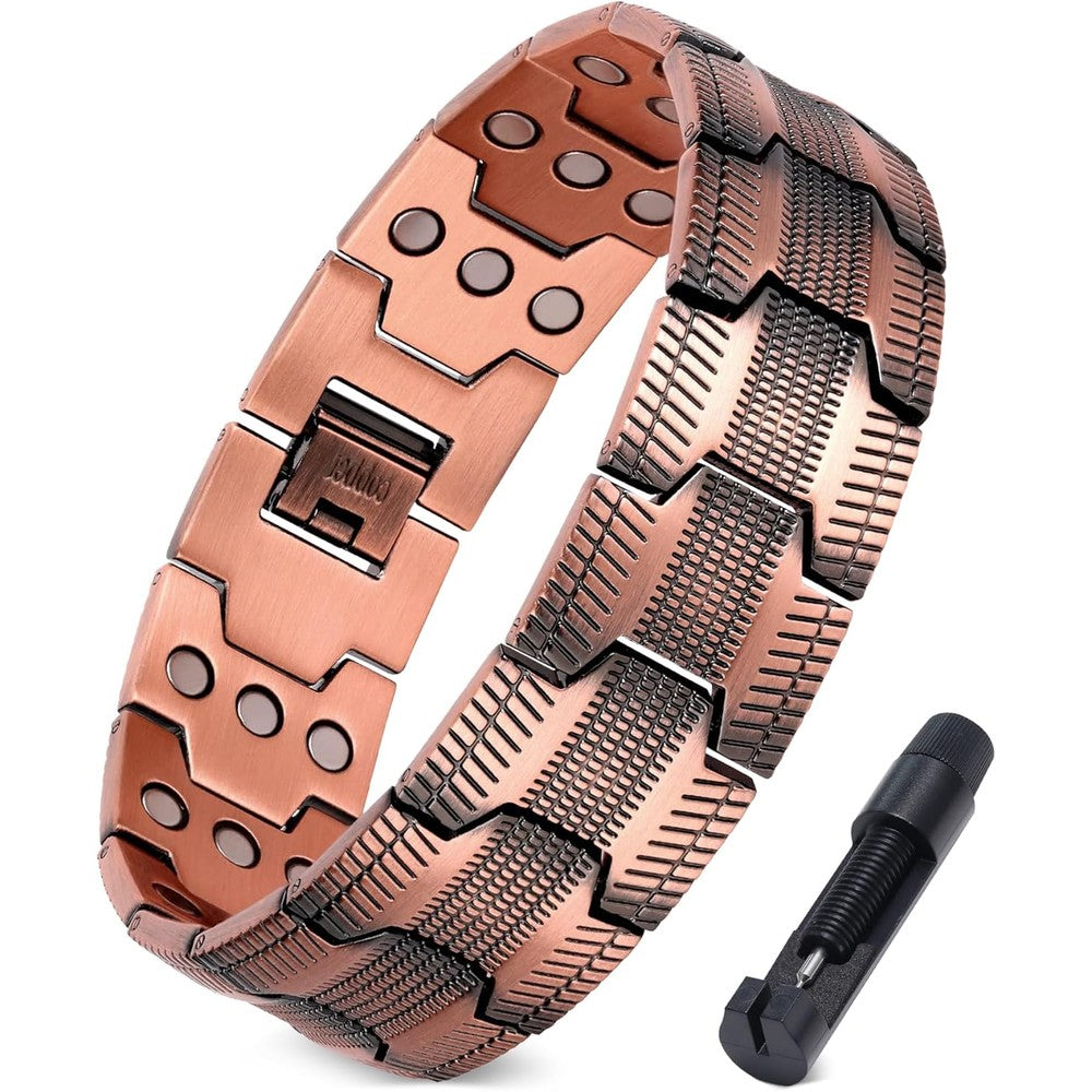 Jecanori 3X Strength Copper Magnetic Bracelet for men front view
