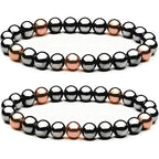 Dr Kao Copper Magnetic Therapy Bracelet front view of dual pack for arthritis relief.