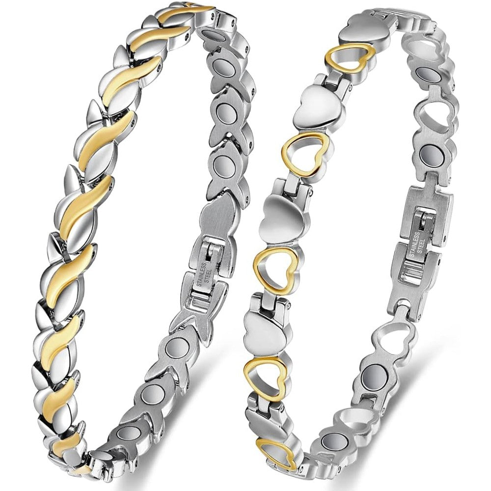 Cigmag Magnetic Bracelets for Women front view showing fishtail design.