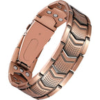 Jecanori Copper Bracelet for Men front view magnetic therapy jewelry