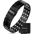 MagnetRX 3X Strength Titanium Magnetic Bracelet front view showing black PVD finish.