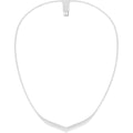 Upright Magnetic Necklace White front view for smart posture trainer