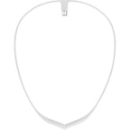 Upright Magnetic Necklace White front view for smart posture trainer