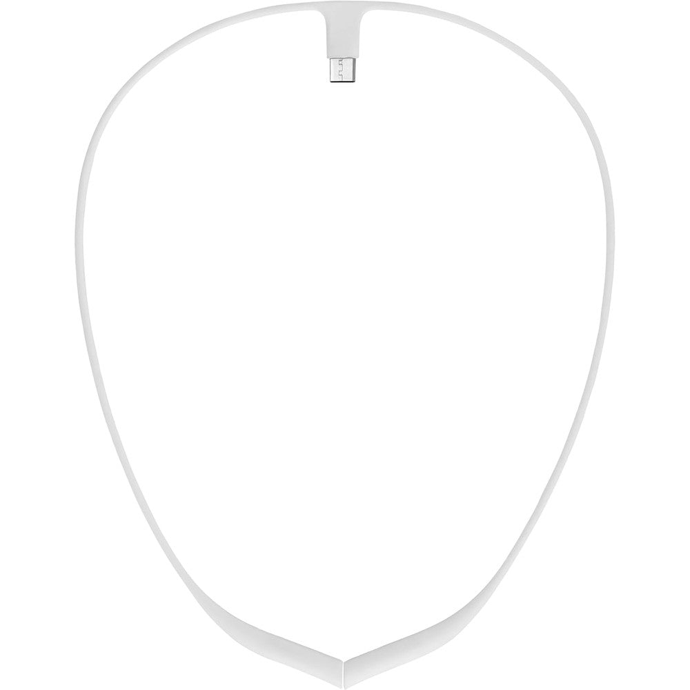 Upright Magnetic Necklace White front view for smart posture trainer