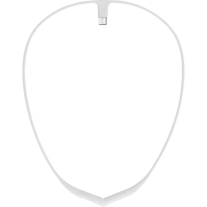 Upright Magnetic Necklace White front view for smart posture trainer