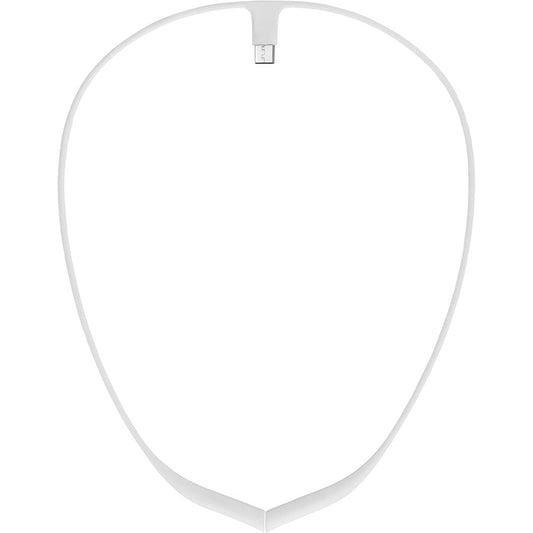 Upright Magnetic Necklace White front view for smart posture trainer