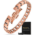 MagnetRX EllipseMAX Magnetic Copper Bracelet for Women front view wellness jewelry.
