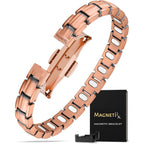 MagnetRX EllipseMAX Magnetic Copper Bracelet for Women front view wellness jewelry.