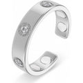 MagnetRX Elegant Crystal Magnetic Ring front view for women's wellness