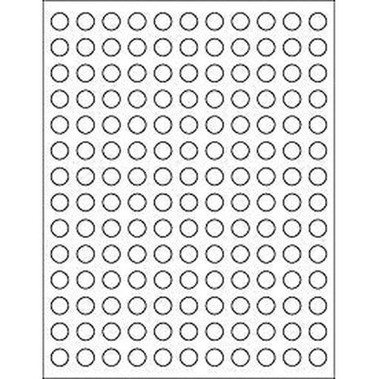 Grand Parfums 108 Blank Round Essential Oil Cap Stickers front view