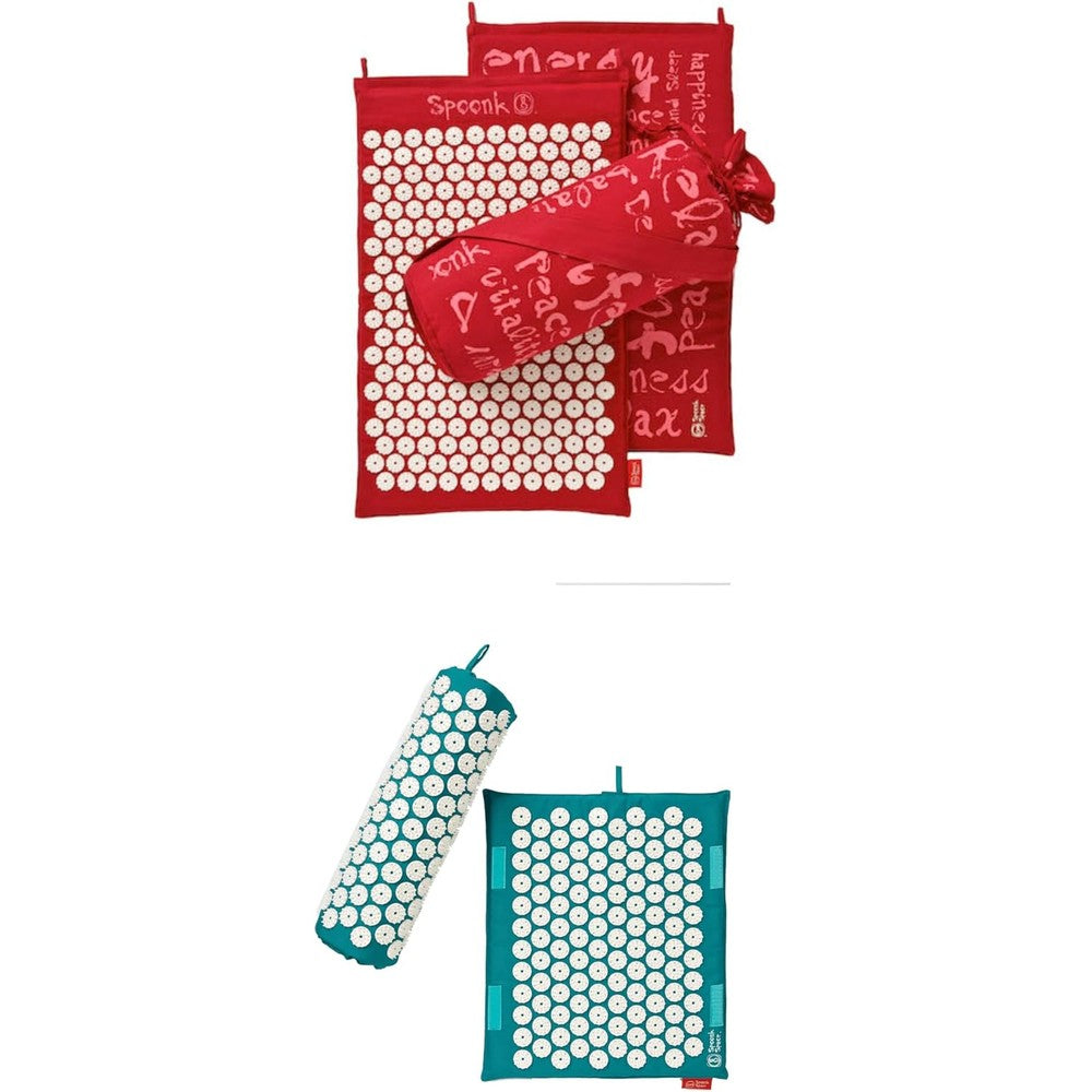 Spoonk Acupressure Eco Mat Vivid Blue set front view