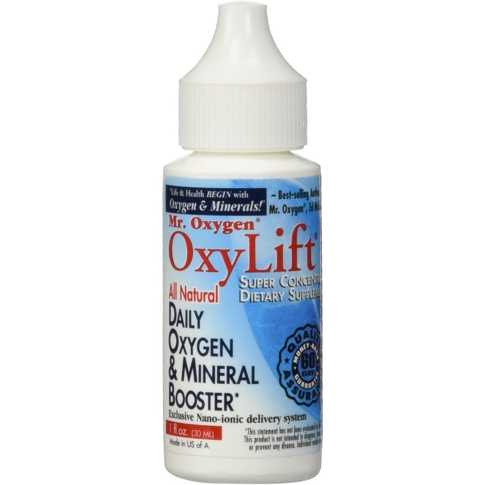 Mr. Oxygen OxyLift Daily Oxygen and Mineral Booster bottle front view