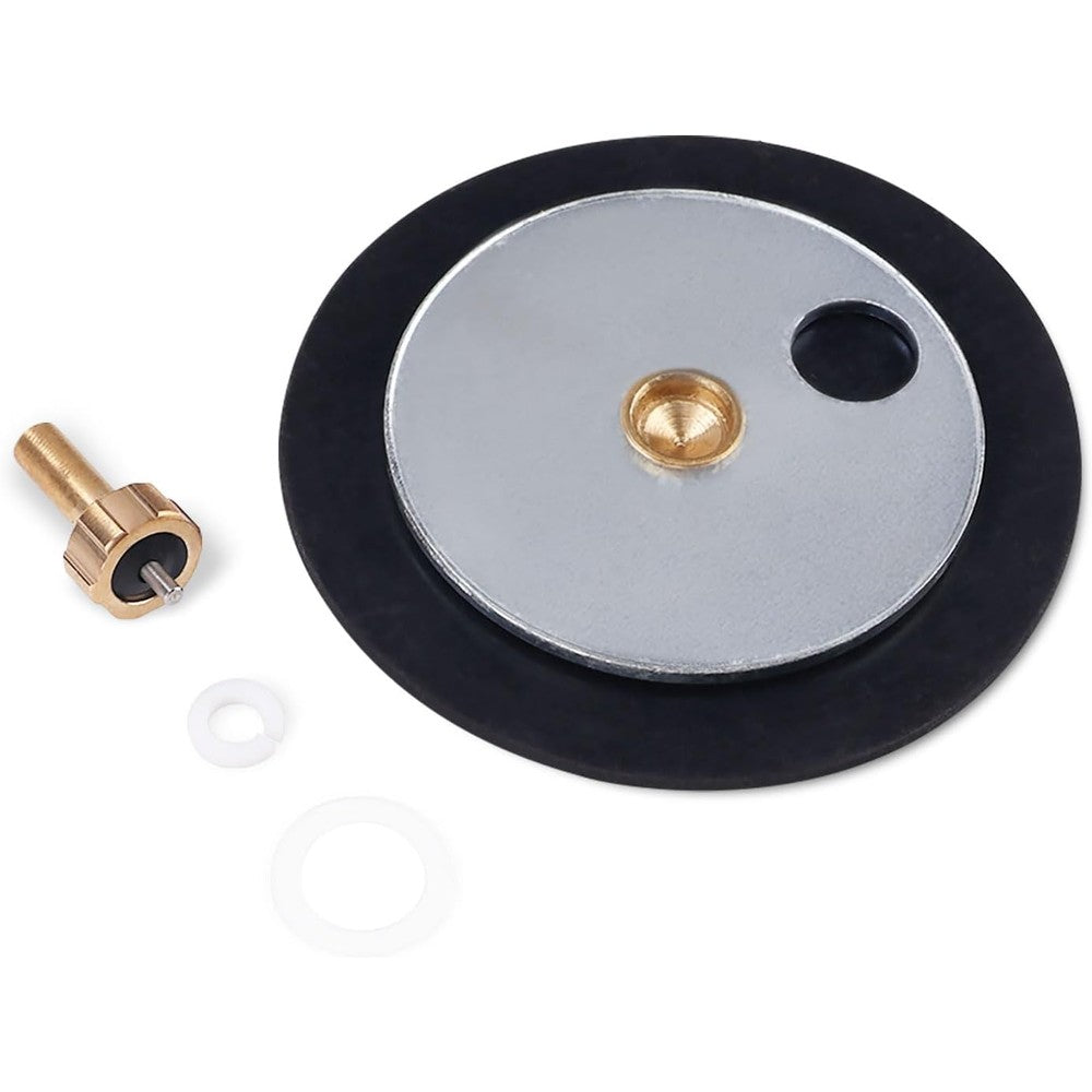KegLand SR350D Oxygen Regulator Repair Kit front view showing main diaphragm and brass parts