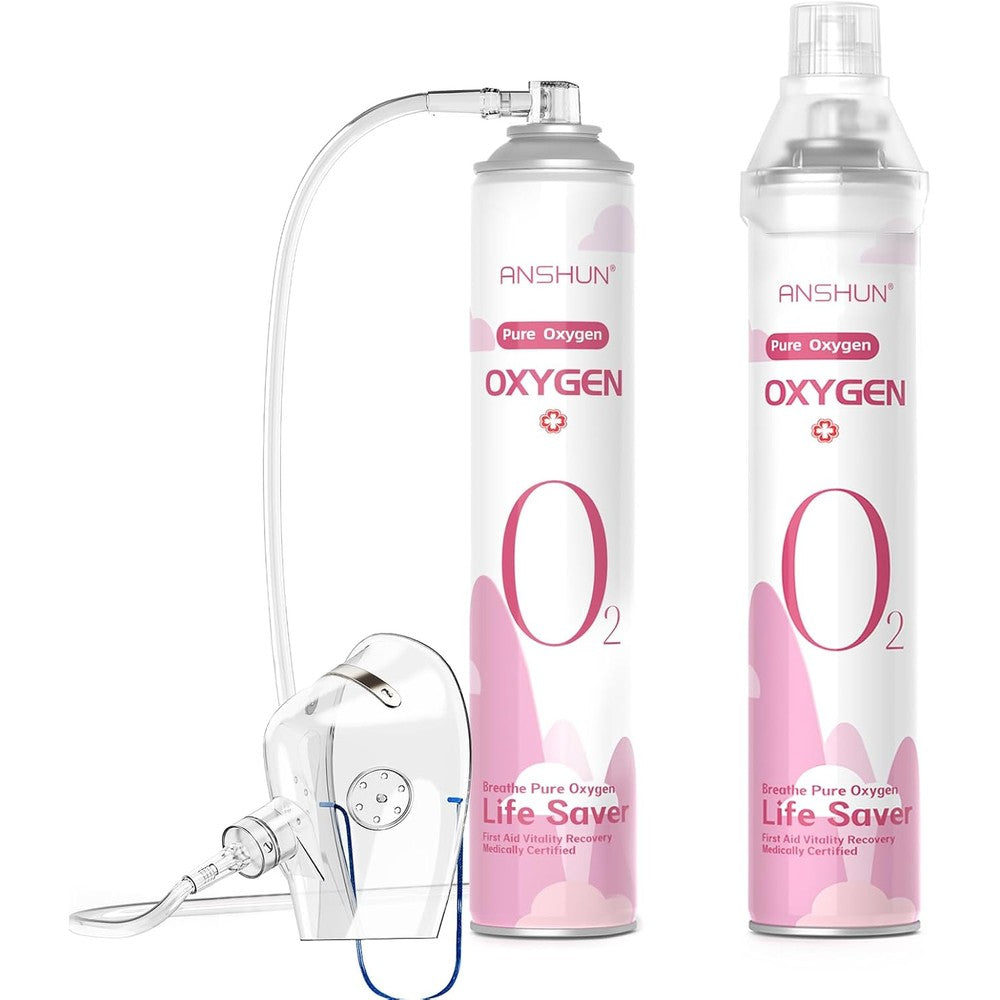 OXY99 Portable Oxygen Tanks 2-Pack front view high altitude supply