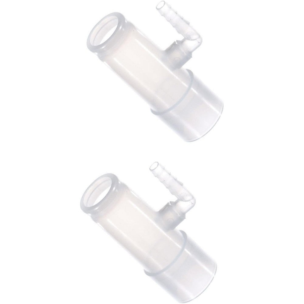 LifeSource Oxygen Enrichment Adapter 2-pack front view showing clear medical plastic.