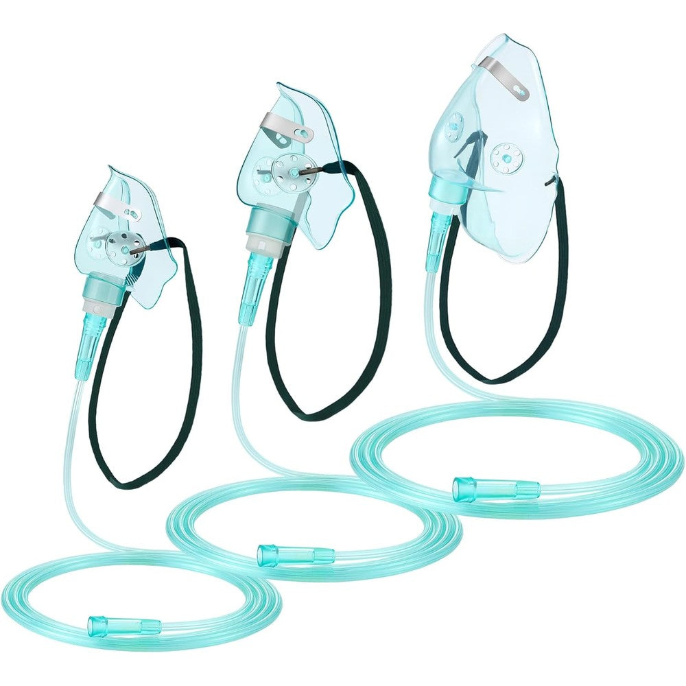 Geiserailie Adult Oxygen Mask 3 Pack front view for respiratory support.